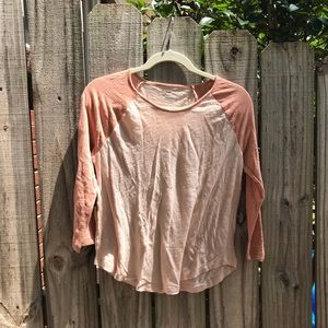 Madewell baseball tee in blush pink